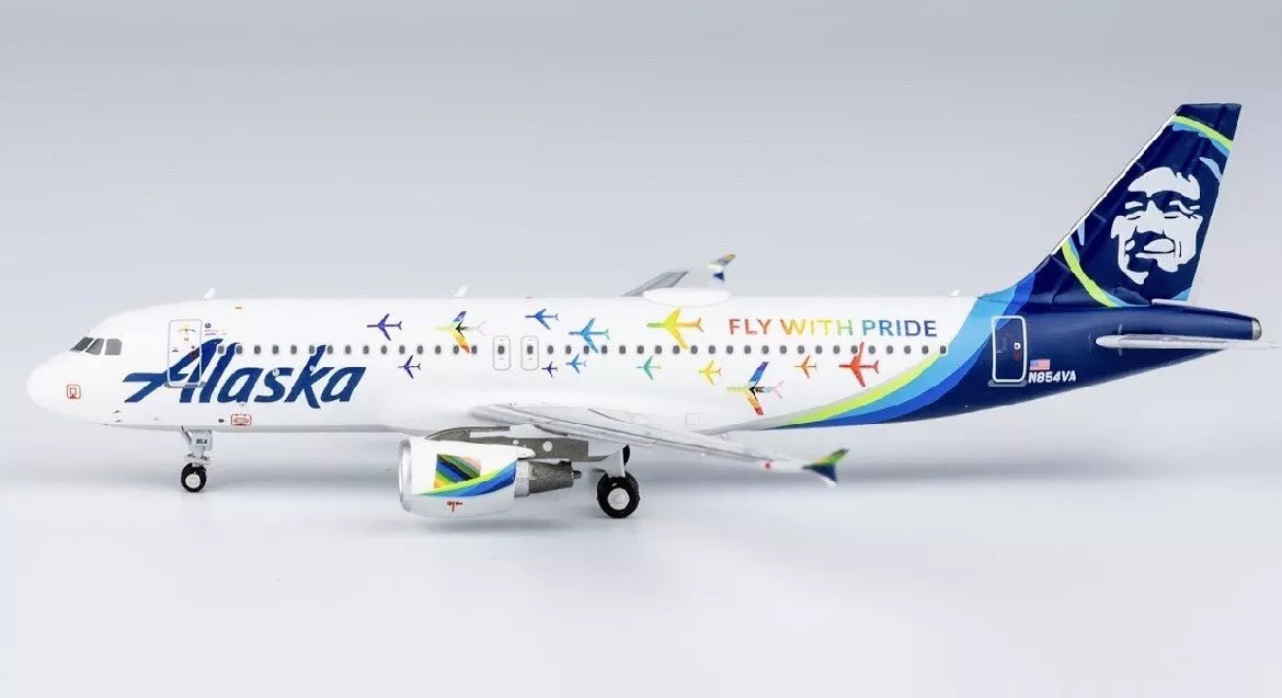 1:400 NG Models Alaska Airlines Airbus A320 N854VA Fly With Pride Livery - Final Approach Collectibles