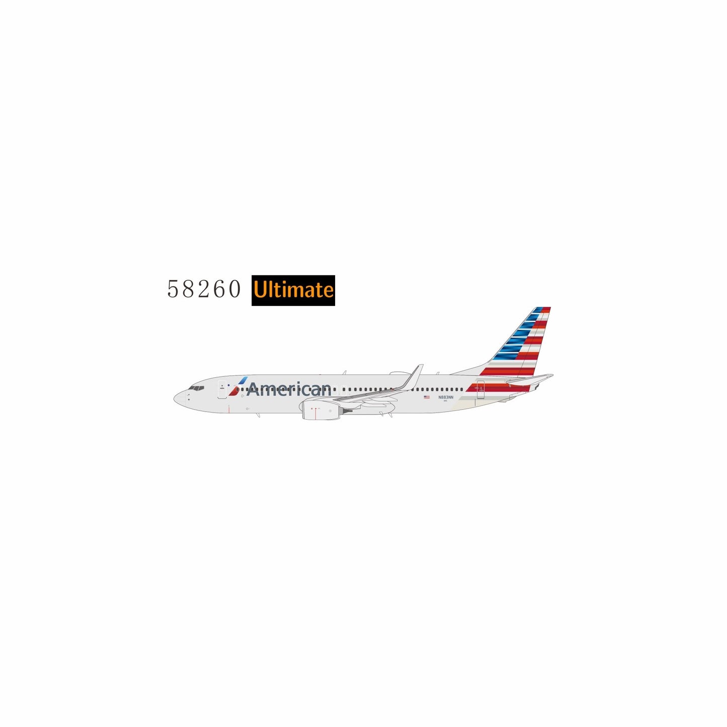 1:400 NG Models American Airlines Boeing 737-800 N883NN Ultimate Collection - Final Approach Collectibles