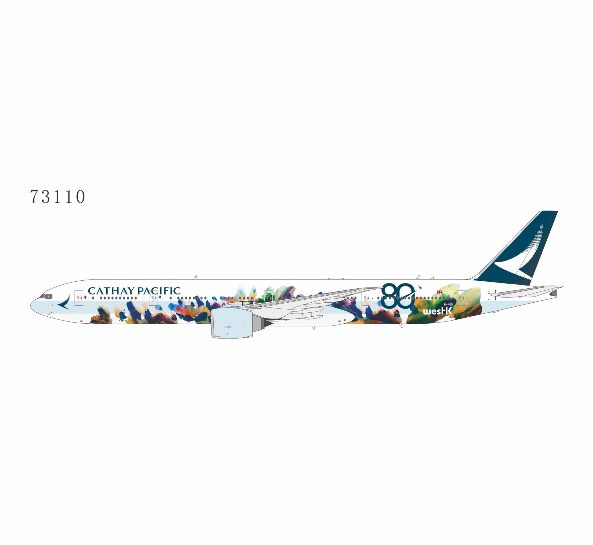 1:400 NG Models Cathay Pacific Boeing 777-300ER B-KQU Spirit of Hong Kong - Final Approach Collectibles