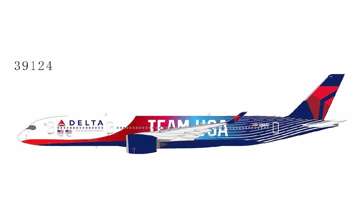 1:400 NG Models Delta Air Lines Airbus A350 - 900 N531DN Team USA - Final Approach Collectibles