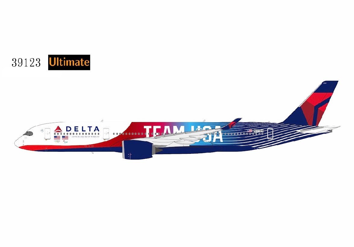1:400 NG Models Delta Air Lines Airbus A350 - 900 N531DN Team USA Ultimate Edition - Final Approach Collectibles