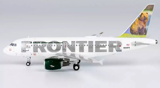 1:400 NG Models Frontier Airlines Airbus A318 N801FR Grizzly Bear Livery - Final Approach Collectibles