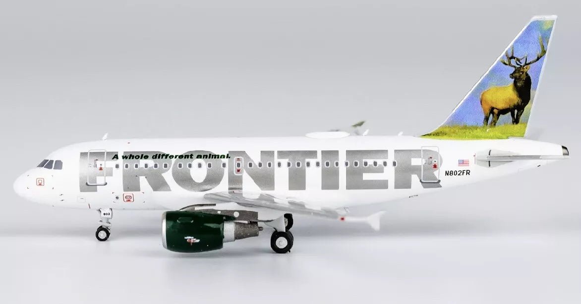 1:400 NG Models Frontier Airlines Airbus A318 N802FR Elk Livery - Final Approach Collectibles