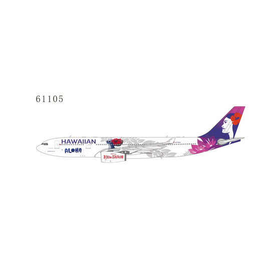 1:400 NG Models Hawaiian Airlines Airbus A330 - 200 N378HA Lilo & Stitch Livery - Final Approach Collectibles