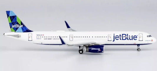 1:400 NG Models JetBlue Airways Airbus A321 N942JB 200th Aircraft Logo - Final Approach Collectibles