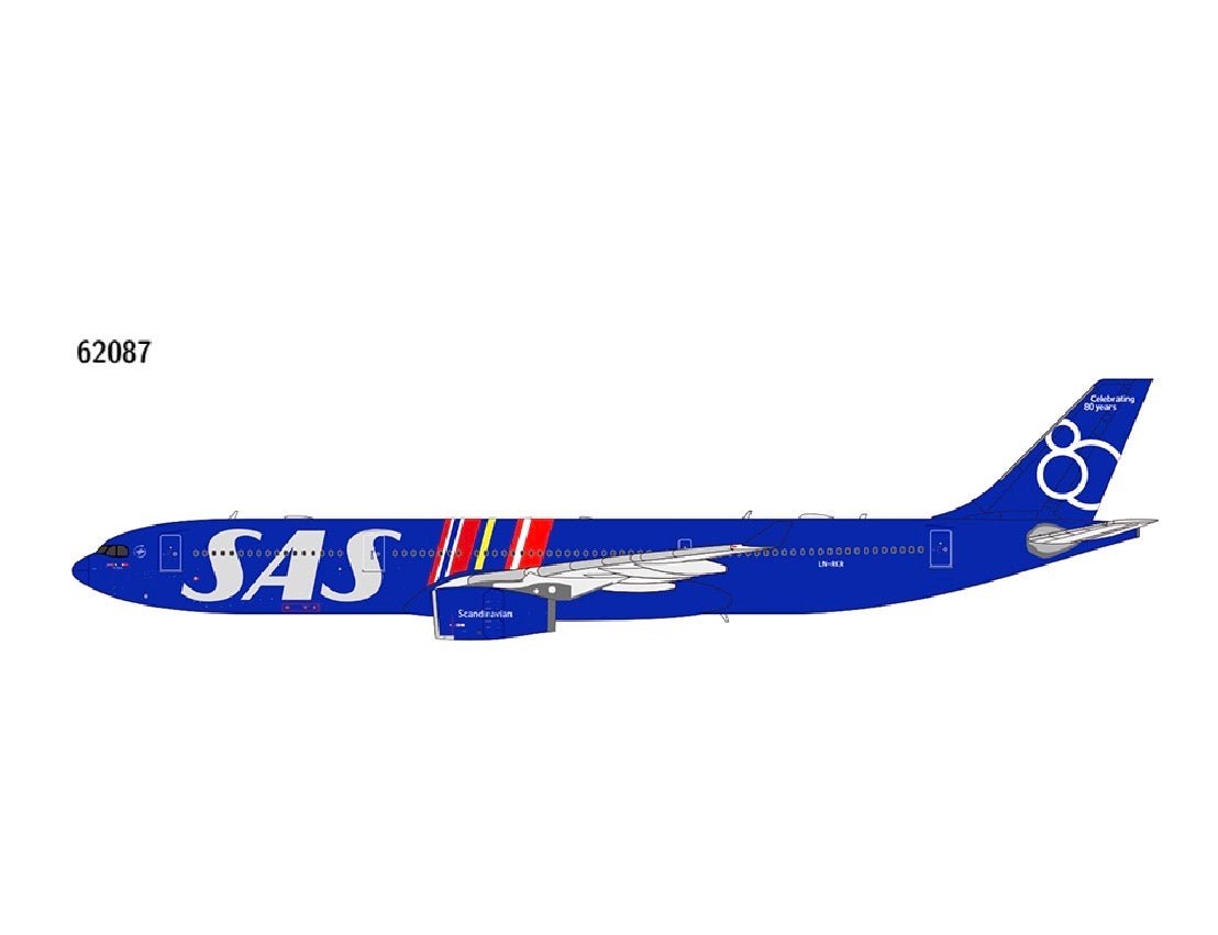 1:400 NG Models SAS Airbus A330 - 300 LN - RKR 80 Years Livery - Final Approach Collectibles