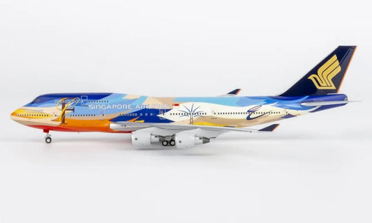 1:400 NG Models Singapore Airlines Boeing 747 - 400 9V - SPK Tropical Livery - Final Approach Collectibles