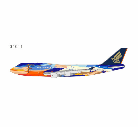 1:400 NG Models Singapore Airlines Boeing 747 - 400 9V - SPL Tropical Livery - Final Approach Collectibles