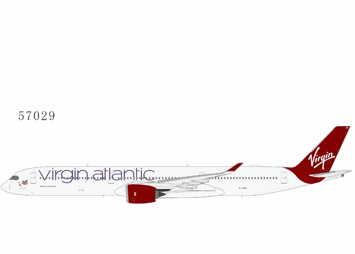 1:400 NG Models Virgin Atlantic Airbus A350 - 1000 G - VJAM - Final Approach Collectibles