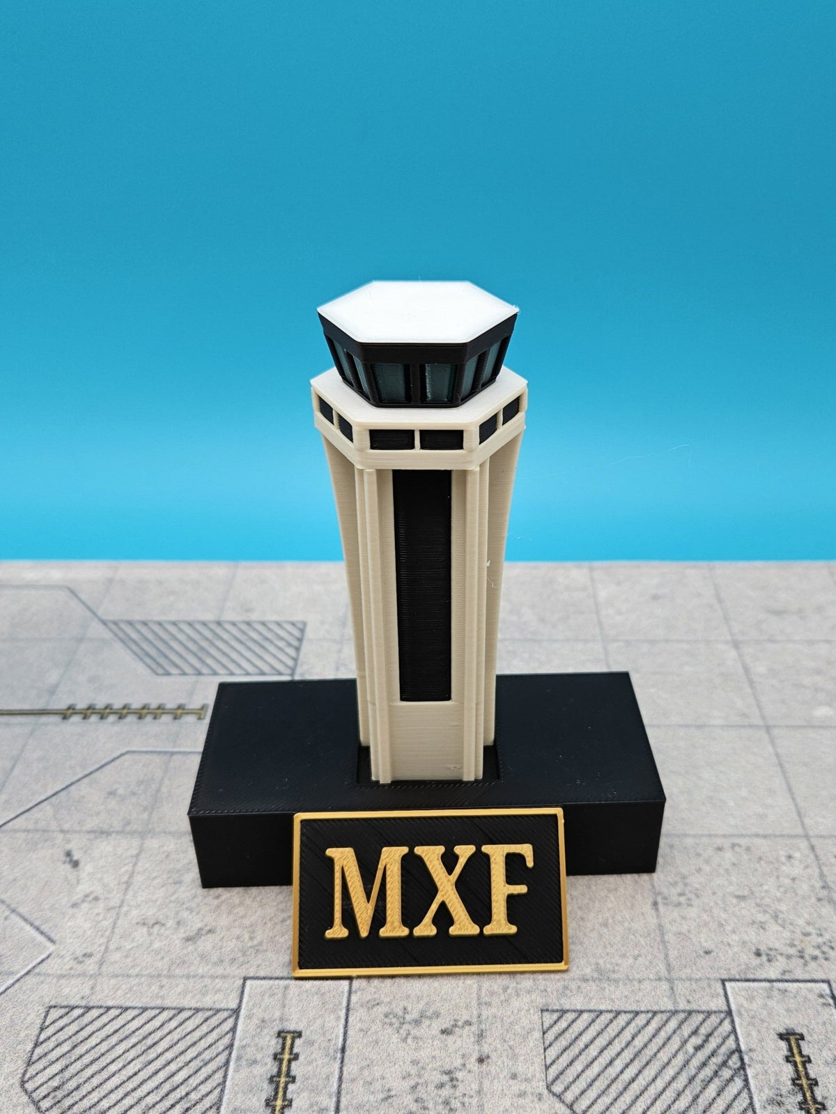 1:400 Scale 3D Printed Maxwell Air Force Base ATC Tower Model (MXF) - Final Approach Collectibles