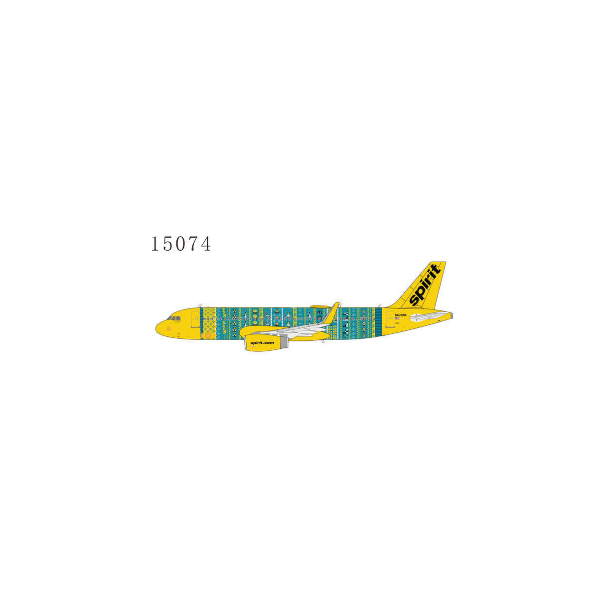 1:400 NG Models Spirit Airlines Airbus A320 NEO N628NK Winter Sweater Livery