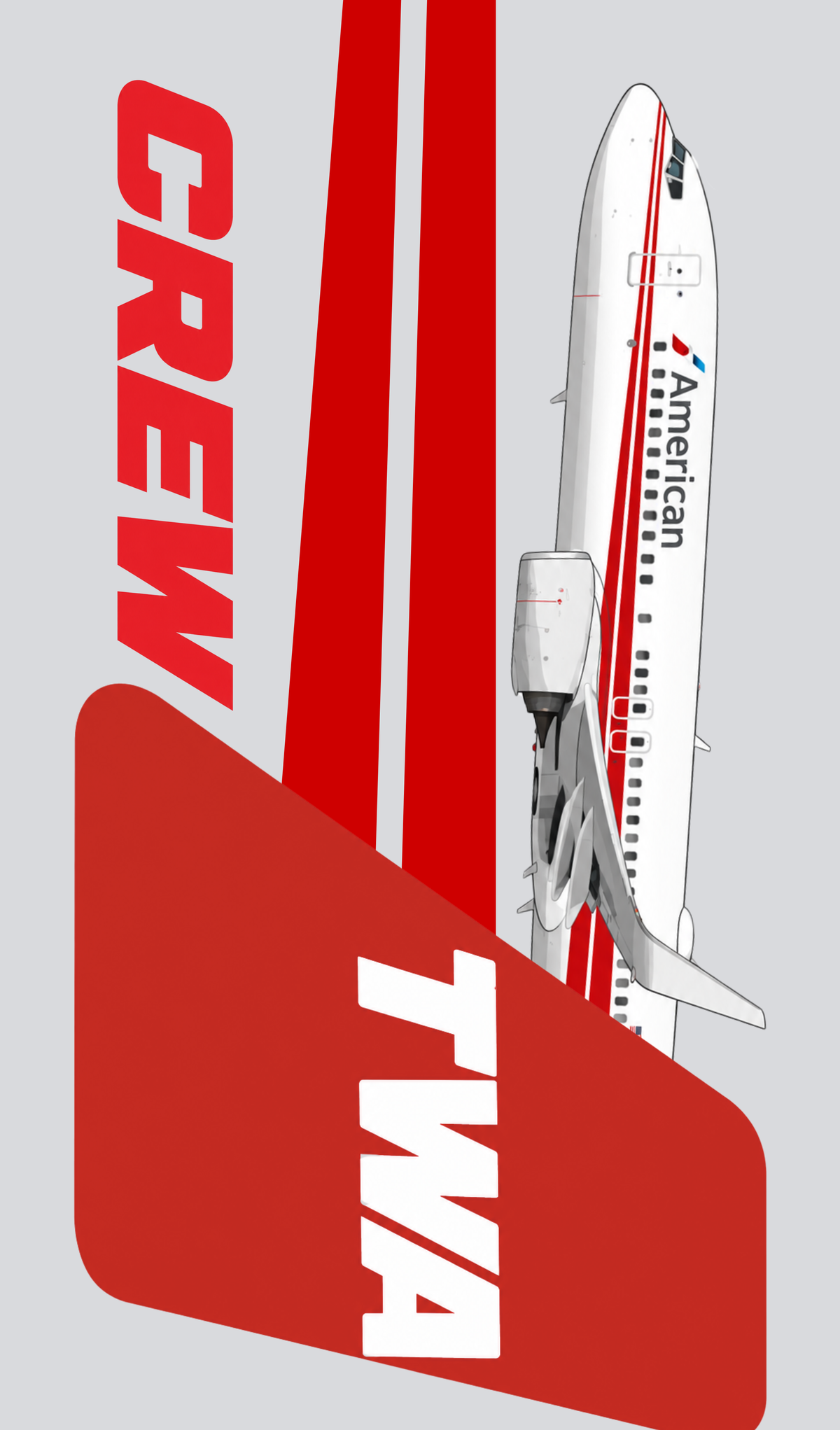 South Florida Aviation American Airlines TWA Retro Crew Bag Tag