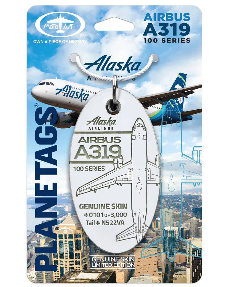 PlaneTags: Alaska Airlines Airbus A319 N522VA
