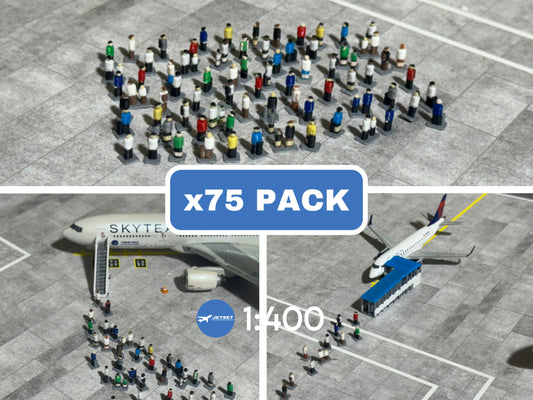 1:400 Jetset Models Scale Airport Passengers Set (x75) Multicolor PAX Figures