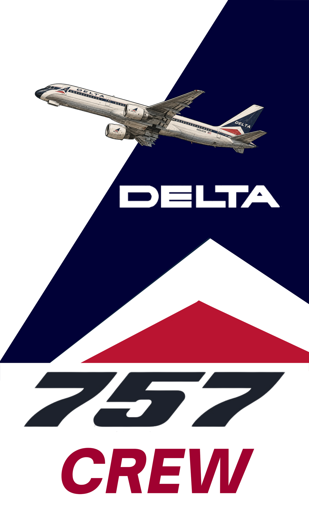 South Florida Aviation Delta Air Lines Boeing 757 Crew Bag Tag