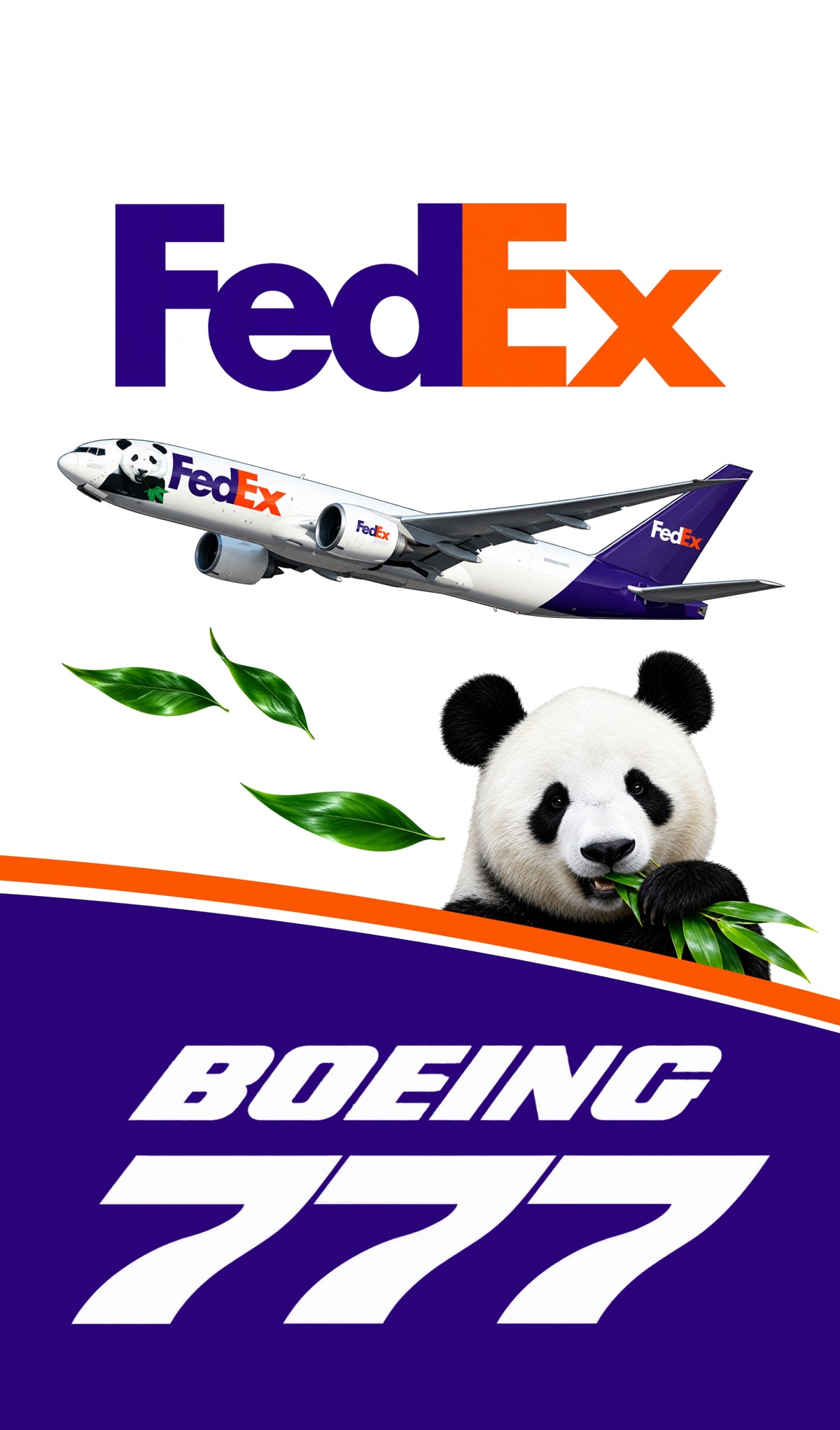 South Florida Aviation FedEx Panda Bag Tag