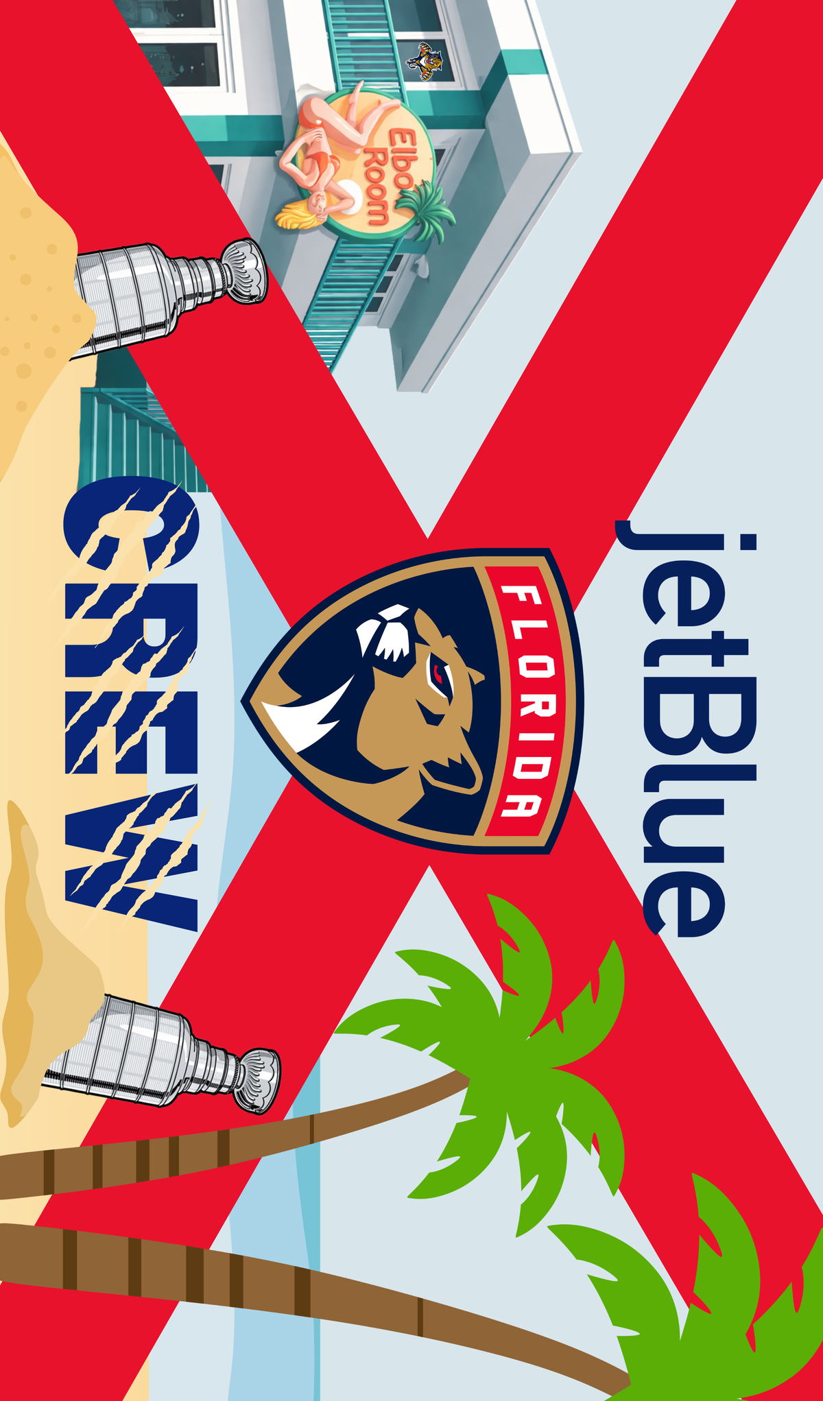 South Florida Aviation JetBlue Airways Florida Panthers Crew Bag Tag