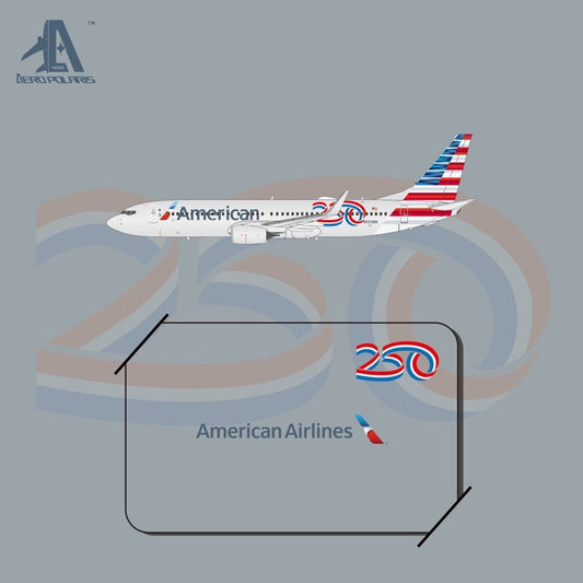 1:400 AeroPolaris American Airlines Boeing 737-800 N953NN America 250 Livery