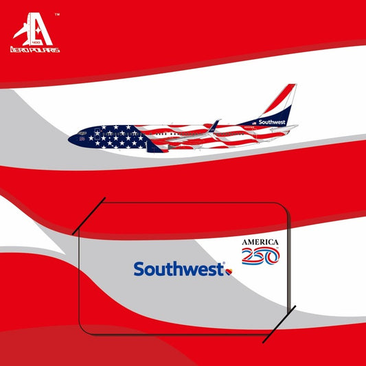 1:400 AeroPolaris Southwest Airlines Boeing 737-800 N500WR America 250 Livery
