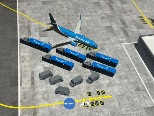 1:400 Jetset Models Amazon Air Truck Set 5x Semi Trucks + 5x Delivery Trucks