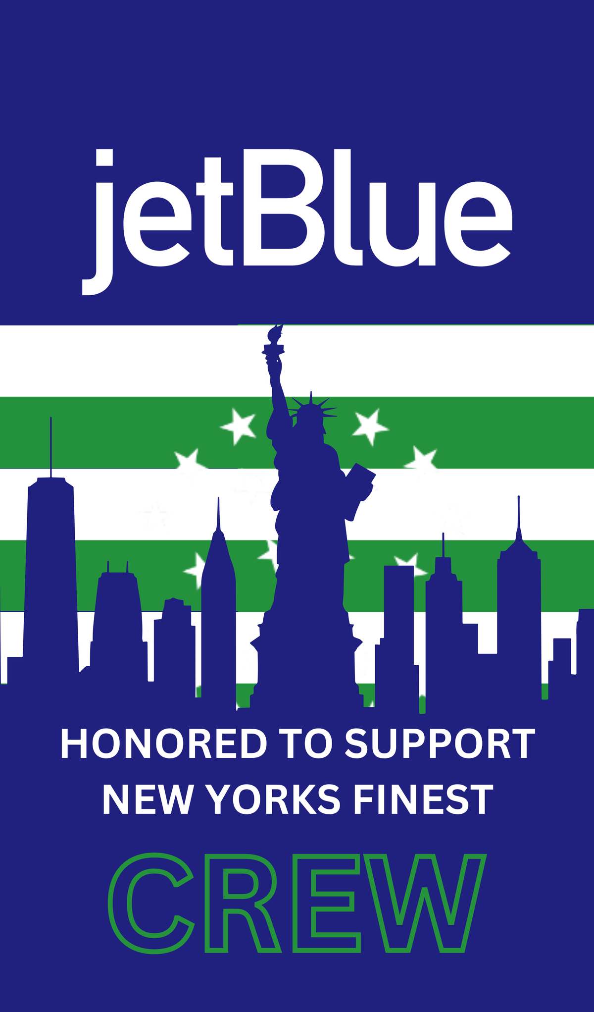 South Florida Aviation JetBlue Airways NYPD Crew Bag Tag