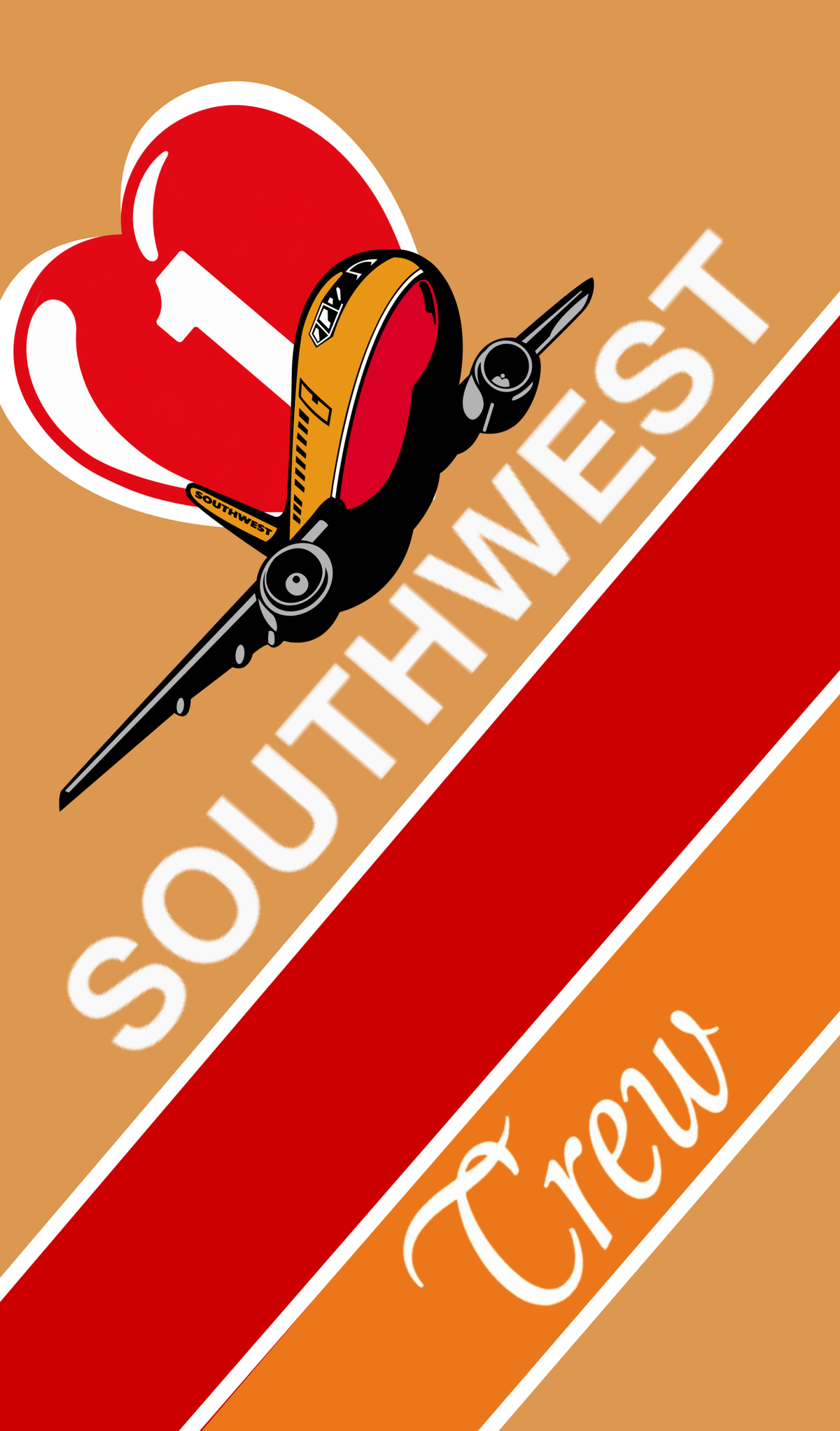South Florida Aviation Southwest Airlines Mustard Crew Bag Tag