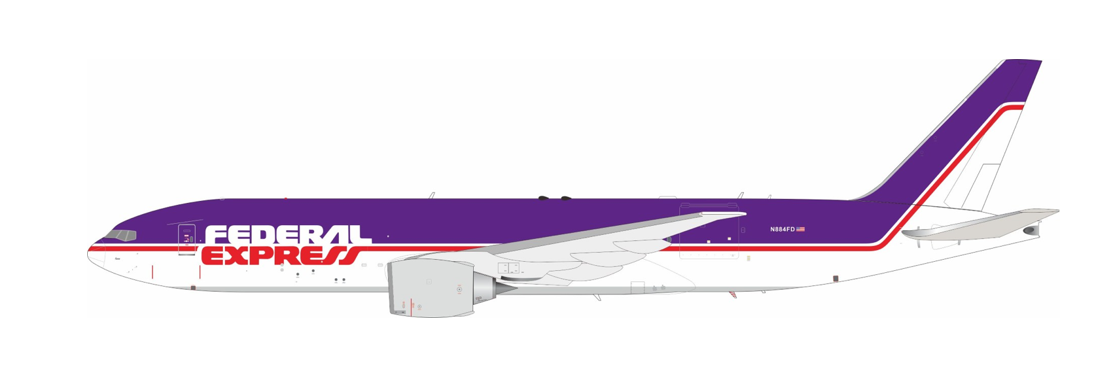 1:200 B-Models FedEx Boeing 777-FS2 N884FD Retro Livery