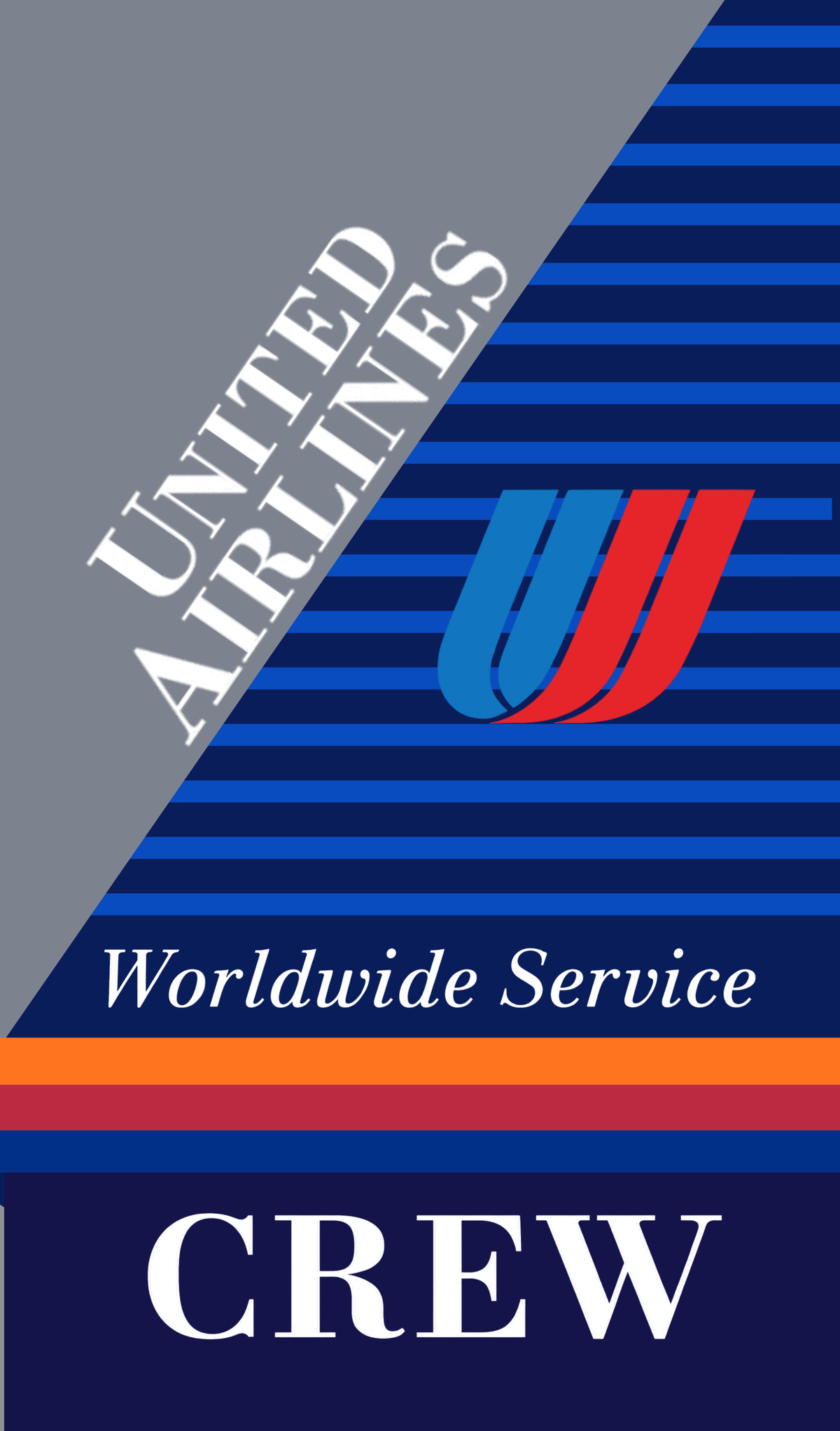 South Florida Aviation United Airlines Battleship/Tulip Worldwide Service Crew Bag Tag