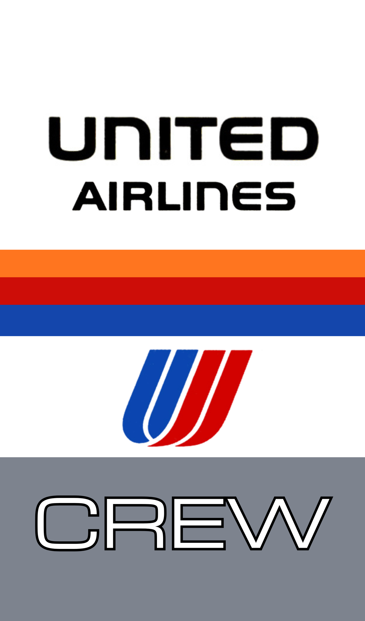 South Florida Aviation United Airlines Saul Bass/Tulip/Battleship Crew Bag Tag
