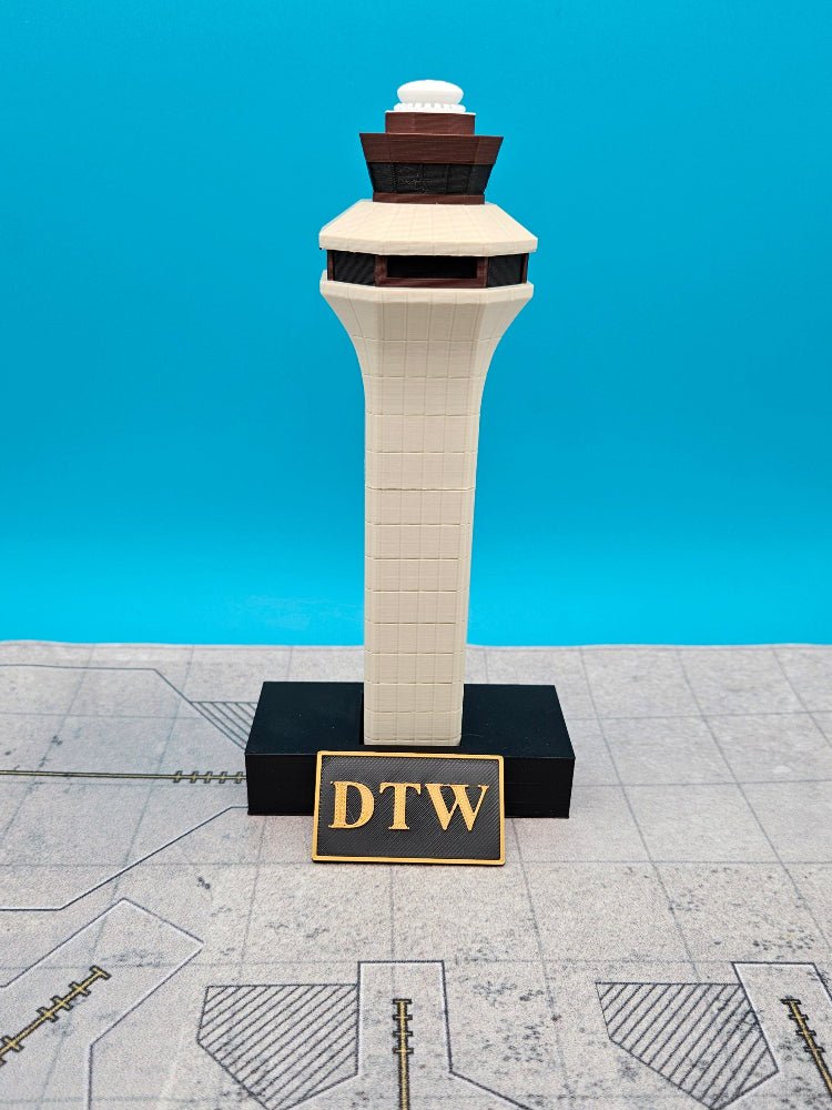 Detroit Metropolitan Wayne County Airport (DTW) ATC tower - Final Approach Collectibles