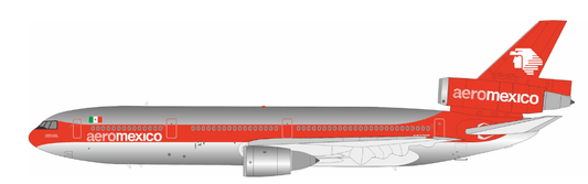 InFlight200 Aeromexico Douglas DC - 10 - 30 N8228P Polished - Final Approach Collectibles