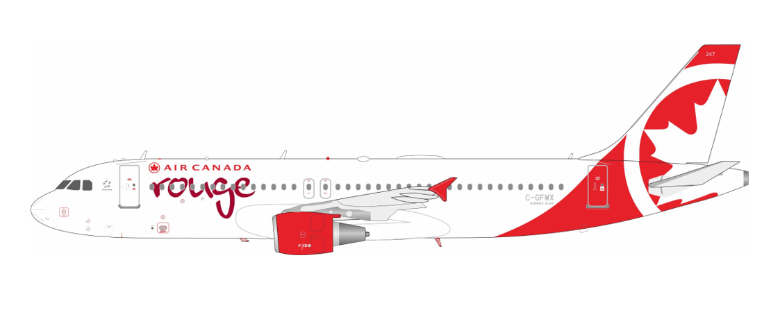 InFlight200 Air Canada Rouge Airbus A320 - 214 C - GFWX - Final Approach Collectibles