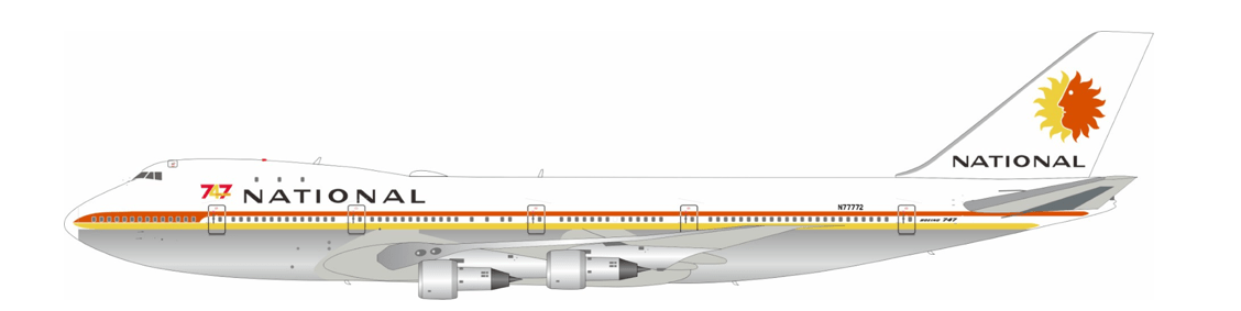 InFlight200 National Airlines Boeing 747 - 135 N77772 - Final Approach Collectibles