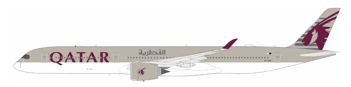 InFlight200 Qatar Airways Airbus A350 - 1041 A7 - AOH - Final Approach Collectibles