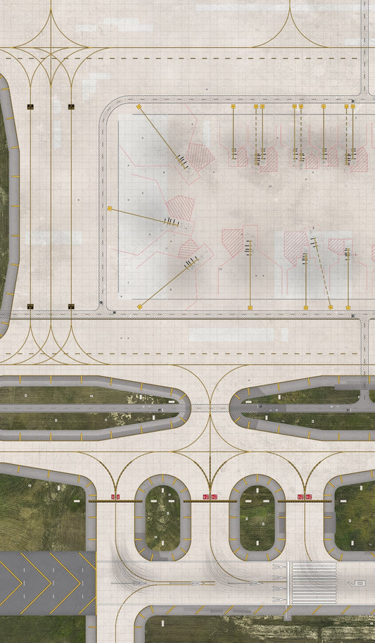Layover Layouts 1 Terminal Continental 38.5 x 66 - Final Approach Collectibles