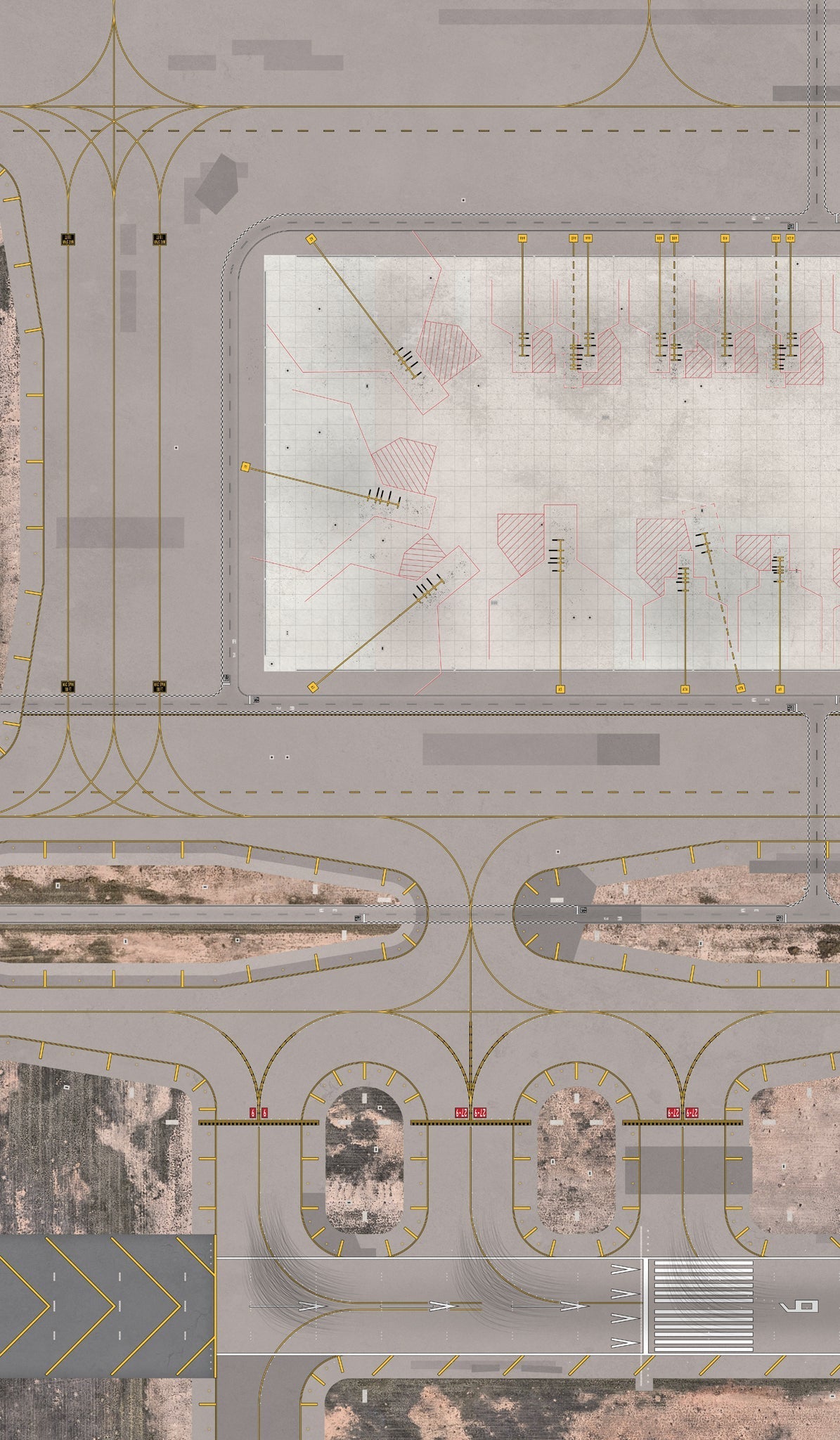 Layover Layouts 1 Terminal Continental 38.5 x 66 - Final Approach Collectibles
