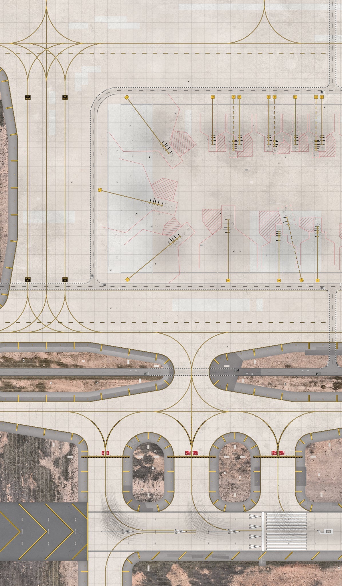 Layover Layouts 1 Terminal Continental 38.5 x 66 - Final Approach Collectibles