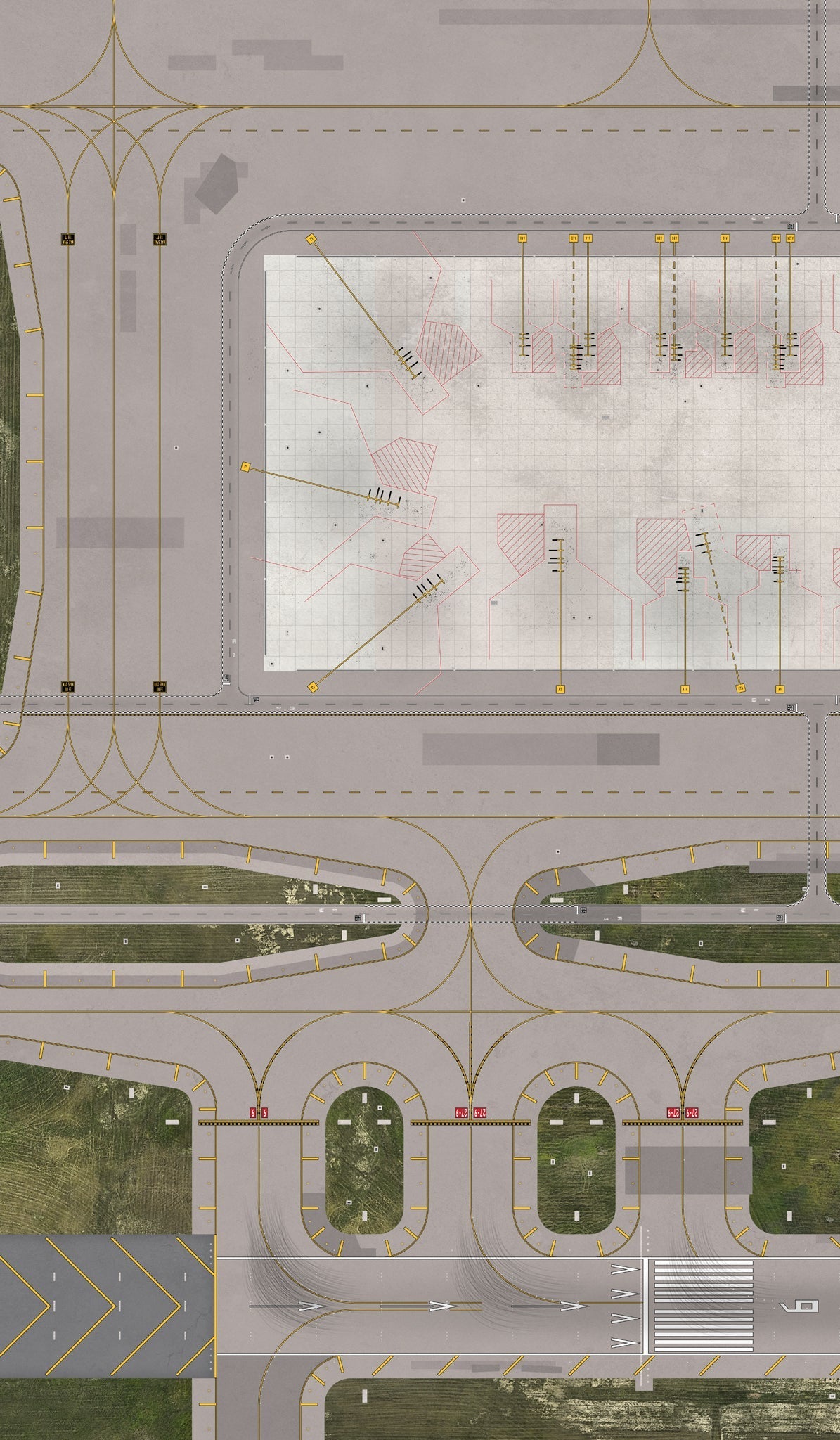 Layover Layouts 1 Terminal Continental 38.5 x 66 - Final Approach Collectibles