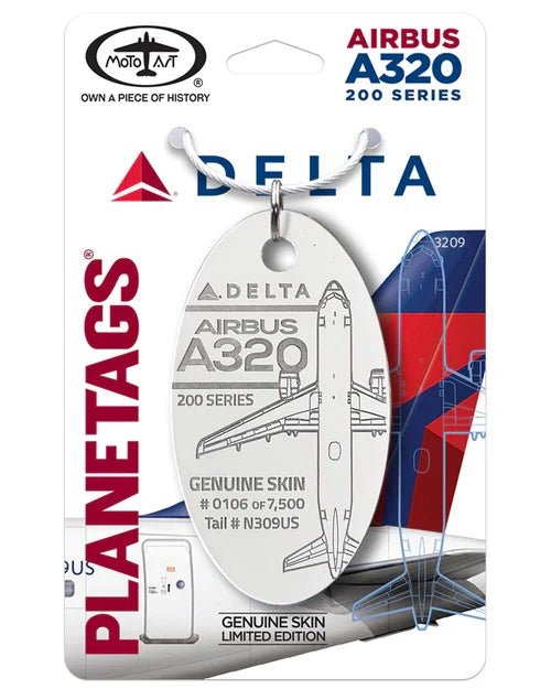 PlaneTags: Delta Air Lines Airbus A320 N309US-White - Final Approach Collectibles