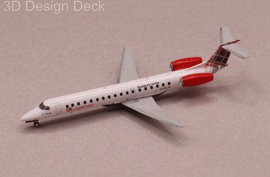Pre-Order: 1:400 3D Design Deck LoganAir Embraer 145 G-SAJC - Final Approach Collectibles