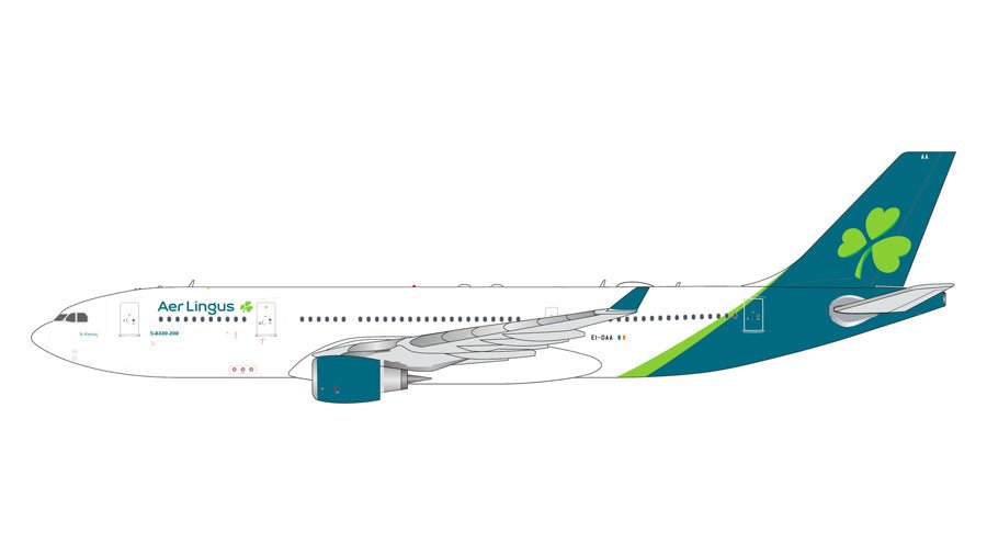 Pre-Order: 1:400 Gemini Jets Aer Lingus Airbus A330-200 EI-DAA - Final Approach Collectibles