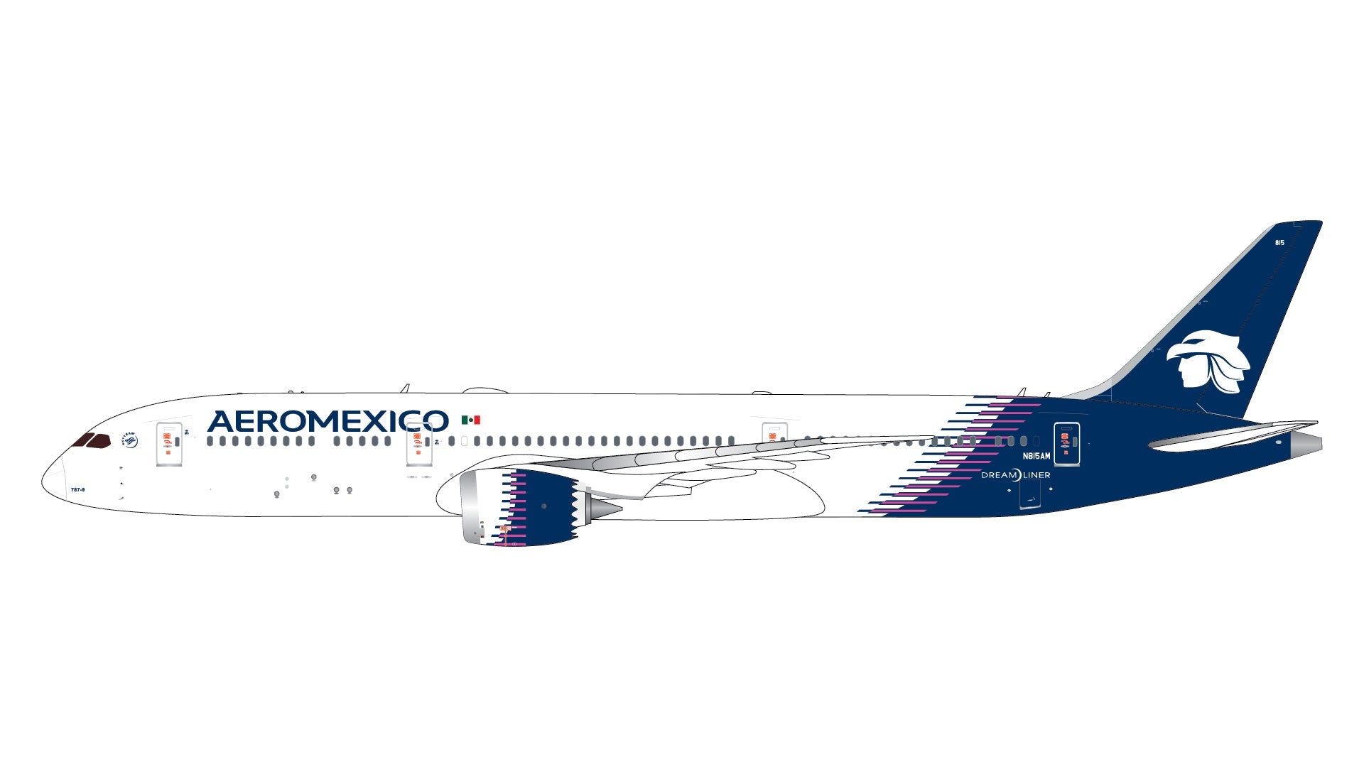 Pre Order: 1:400 Gemini Jets Aeromexico Boeing 787-9 N815AM - Final Approach Collectibles