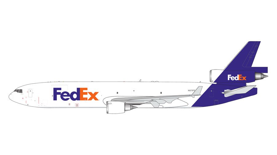 Pre-Order: 1:400 Gemini Jets FedEx McDonnell-Douglas MD-11F N572FE - Final Approach Collectibles