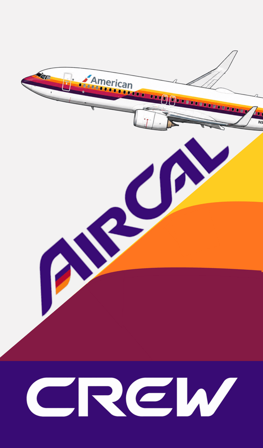 South Florida Aviation American Airlines AirCal Retro Crew Bag Tag - Final Approach Collectibles