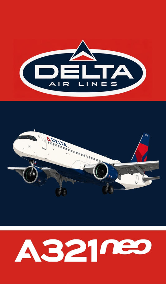 South Florida Aviation Delta Air Lines Airbus A321 NEO Bag Tag - Final Approach Collectibles