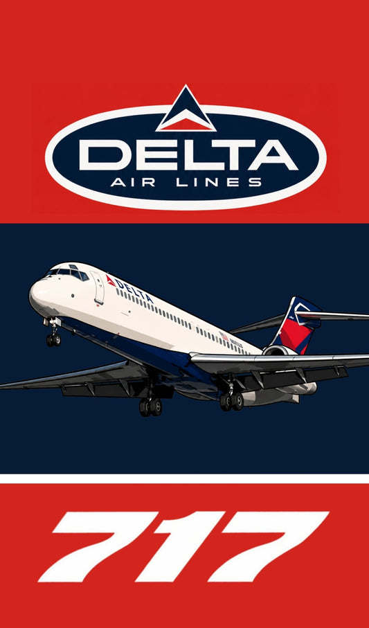 South Florida Aviation Delta Air Lines Boeing 717 Bag Tag - Final Approach Collectibles