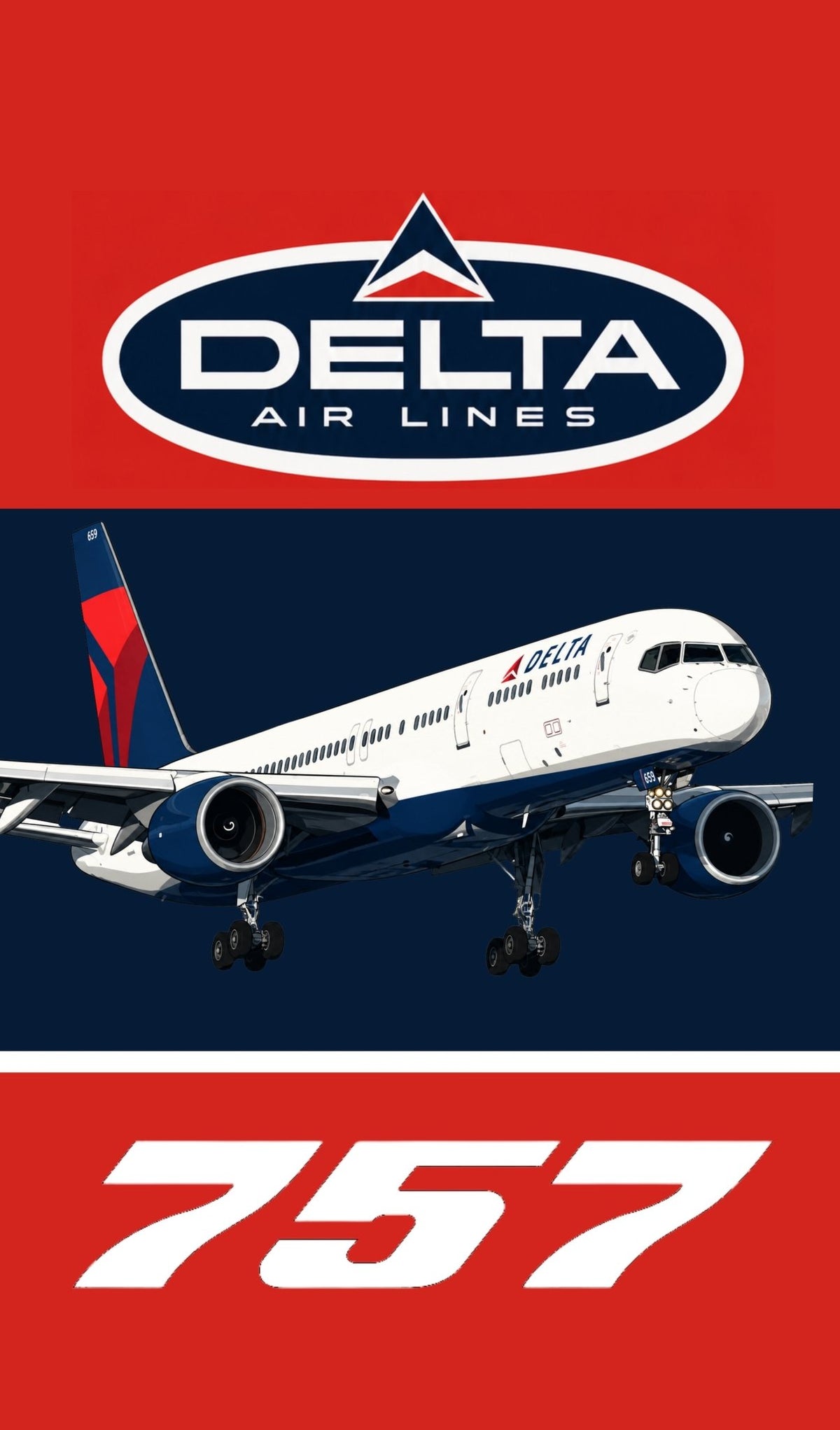 South Florida Aviation Delta Air Lines Boeing 757 Bag Tag - Final Approach Collectibles