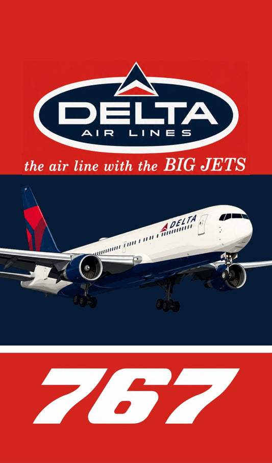 South Florida Aviation Delta Air Lines Boeing 767 Bag Tag - Final Approach Collectibles