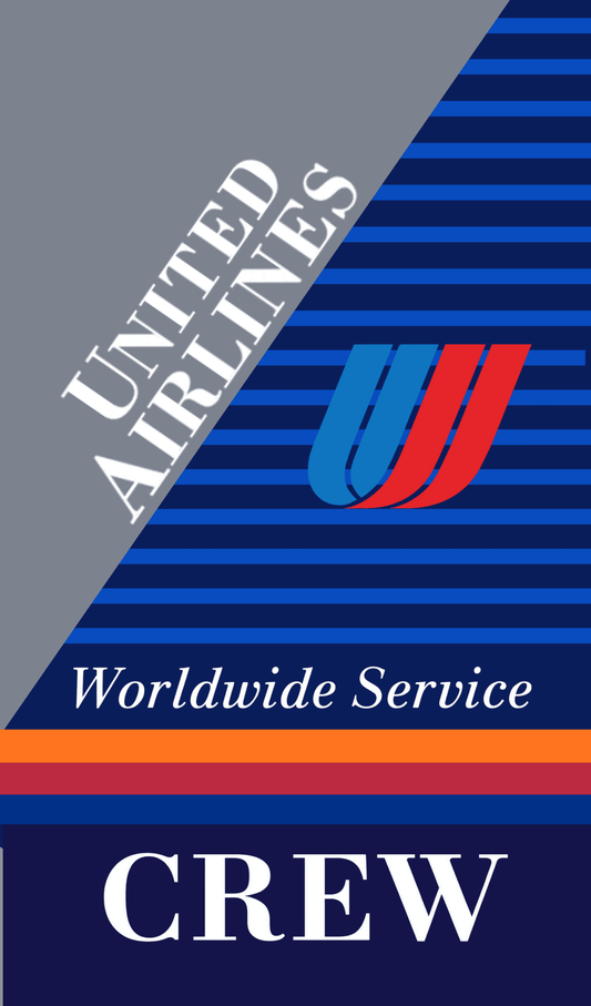 South Florida Aviation United Airlines Battleship/Tulip Worldwide Service Crew Bag Tag - Final Approach Collectibles