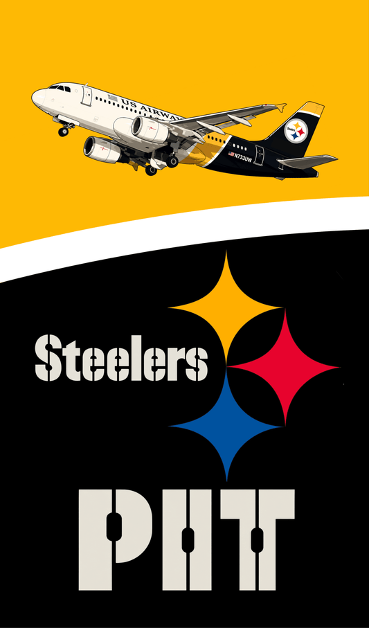 South Florida Aviation US Airways Steelers Bag Tag - Final Approach Collectibles